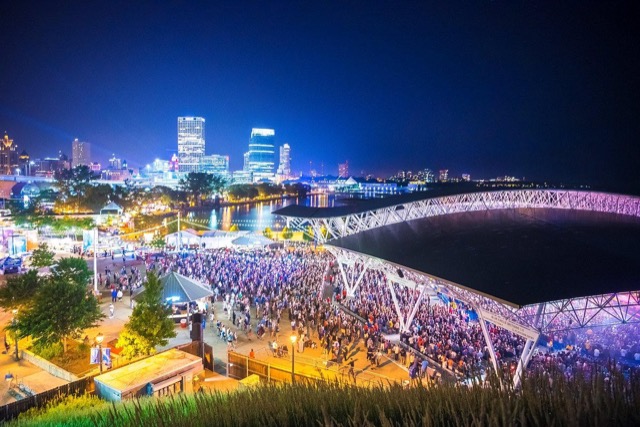 Summerfest Night Aerial